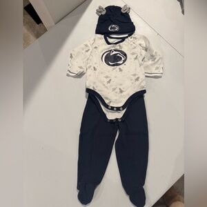 Penn State Infant Onesie & Pants Set in White and Navy